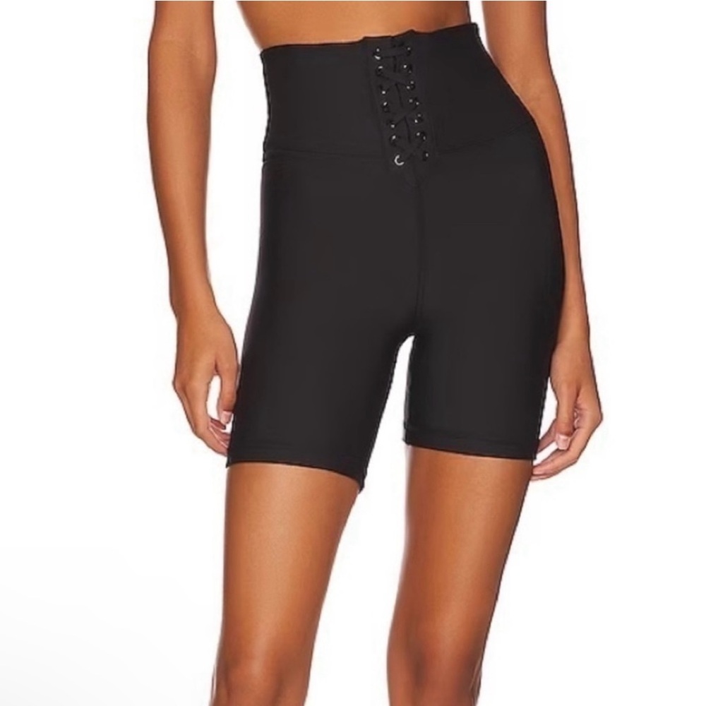 Brown Lace-Up Women's Shorts